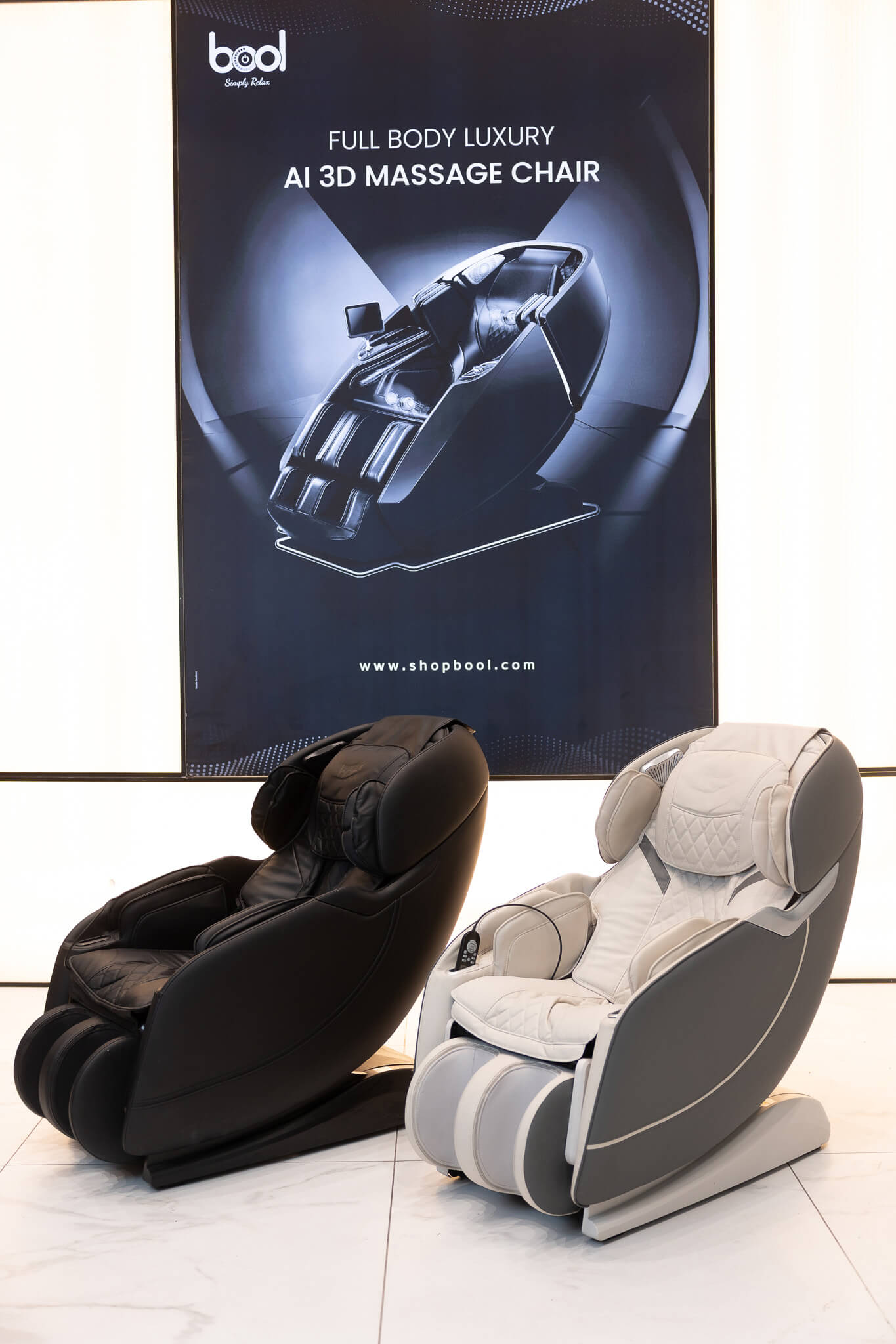 bool web-5 כורסת עיסוי OMER שחור / אפור – תמונה 4