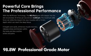 אקדח עיסוי Oyeet pro אפור / לבן – תמונה 4